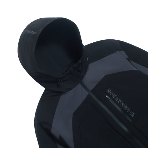 BLACK TECHNICAL WINDBREAKER