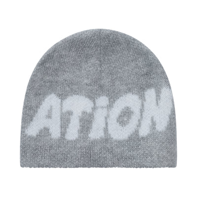 GREY ALPACA BEANIE