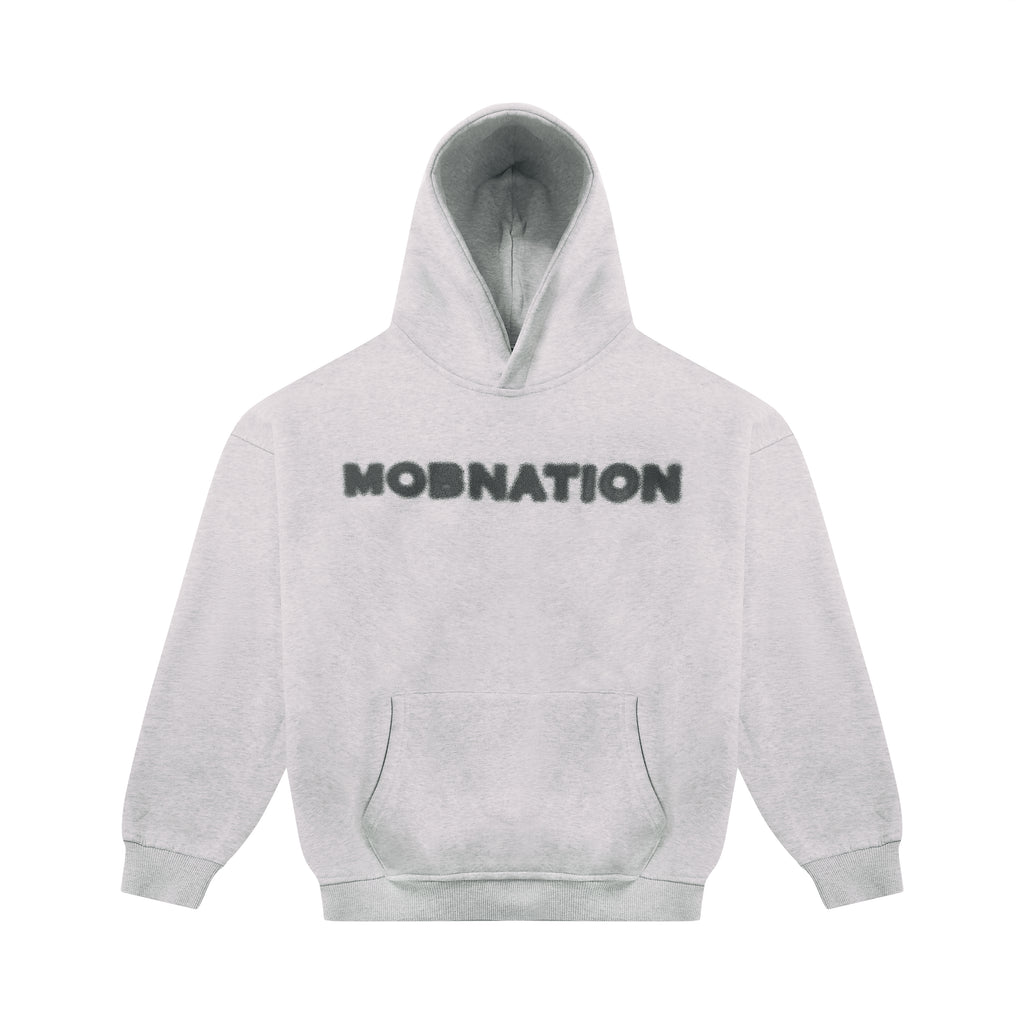GREY BLURRED HOODIE