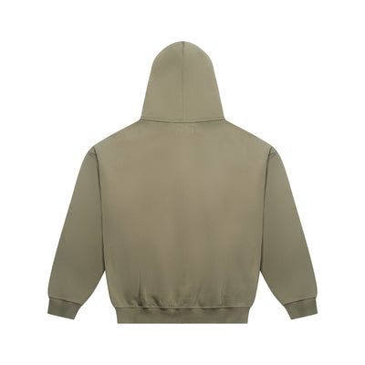 KHAKI RIVET ZIP UP