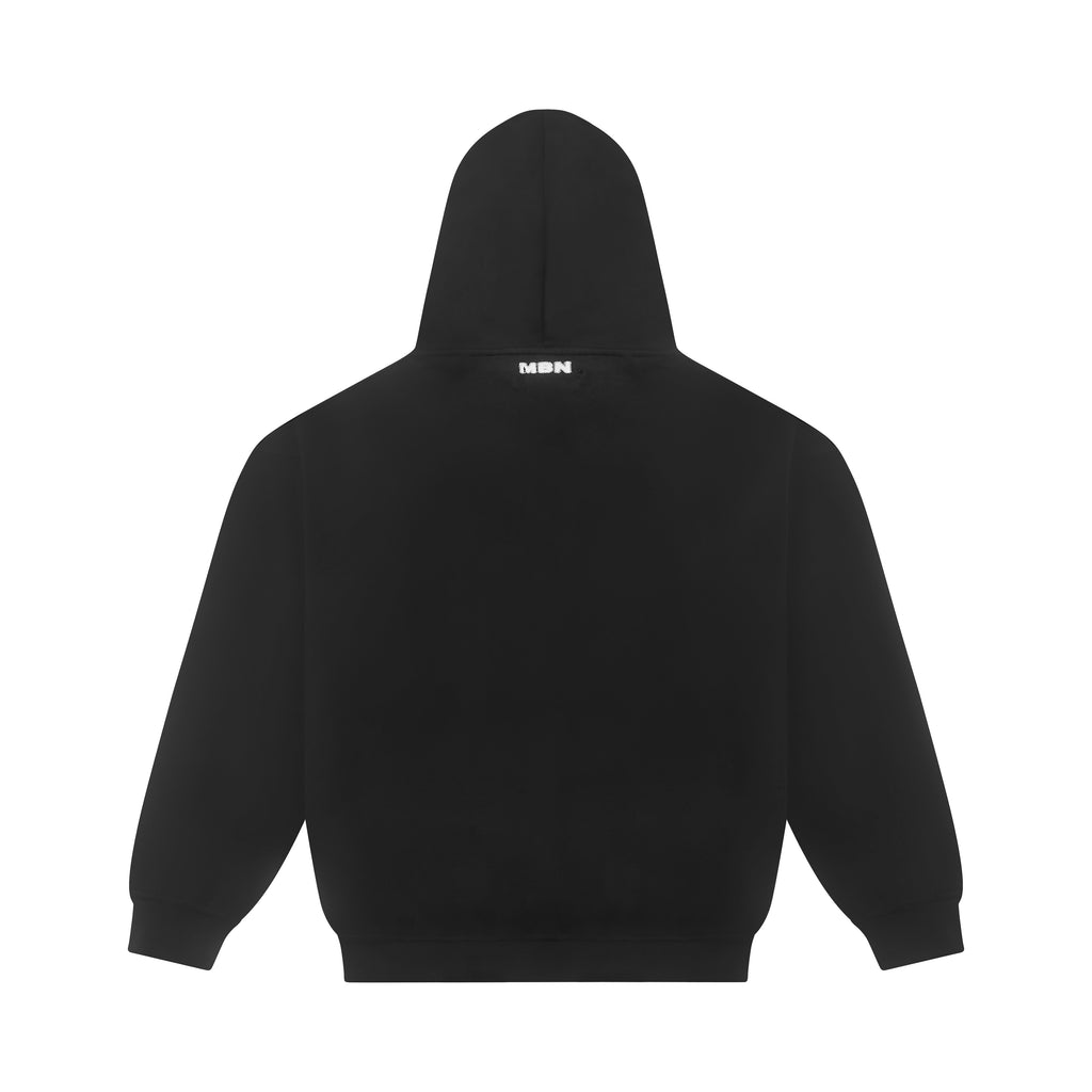 BLACK BLURRED HOODIE