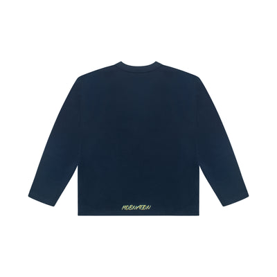BLUE CYAN LS TEE