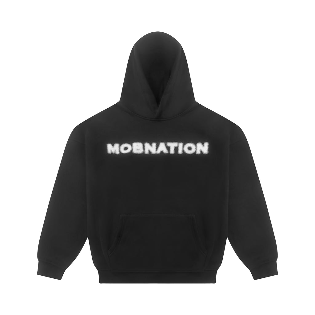 BLACK BLURRED HOODIE