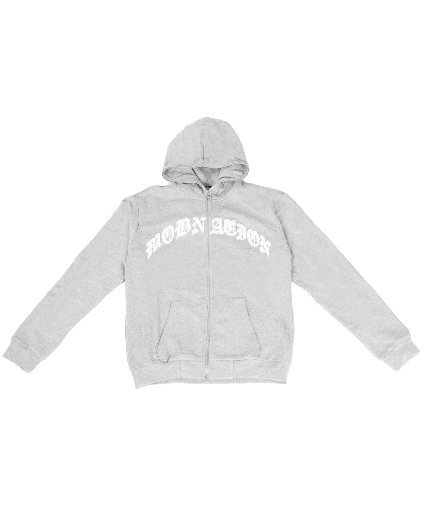 Grey chenille zip up