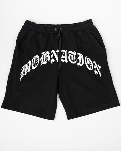 Schwarze gewölbte Shorts